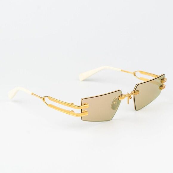 Balmain Women Sunglasses Titanium Gold Brown Geometric FIXE BPS-123D-54 main image 11